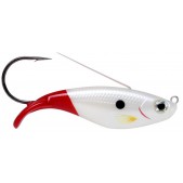 Rapala Weedless Shad WSD08 (PWRT) Pearl White Red Tail